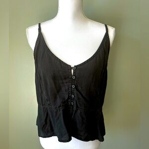 Anthropologie Cloth and Stone washed black tank size Large